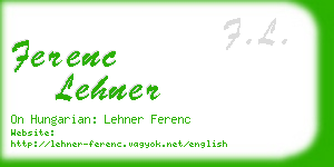 ferenc lehner business card